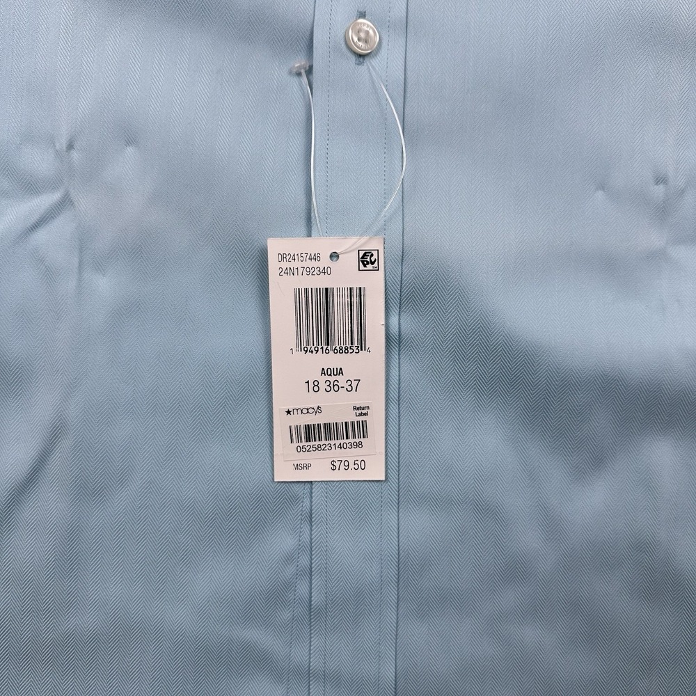 NWT Tommy Hilfiger Shirt The Flex Cool Athletic Fit Mens 2XL Blue Long Sleeve - Picture 4 of 12